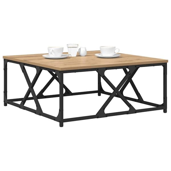 vidaXL &Tau;&rho;&alpha;&pi;&epsilon;&zeta;ά&kappa;&iota; &sigma;&alpha;&lambda;&omicron;&nu;&iota;&omicron;ύ Artisan Oak 70 x 70 x 30 cm