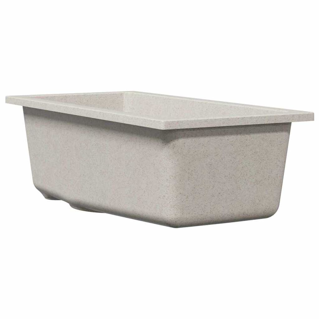 vidaXL Σιντρινο κουζίνας Μπεζ 21 x 44 x 14 εκ. Γρανίτης