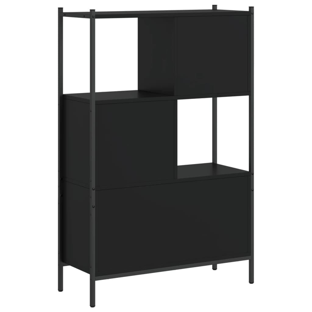 vidaXL Βιβλιοθήκη Μαύρη 72 x 28 x 109 εκ. από Επεξεργασμένο Ξύλο