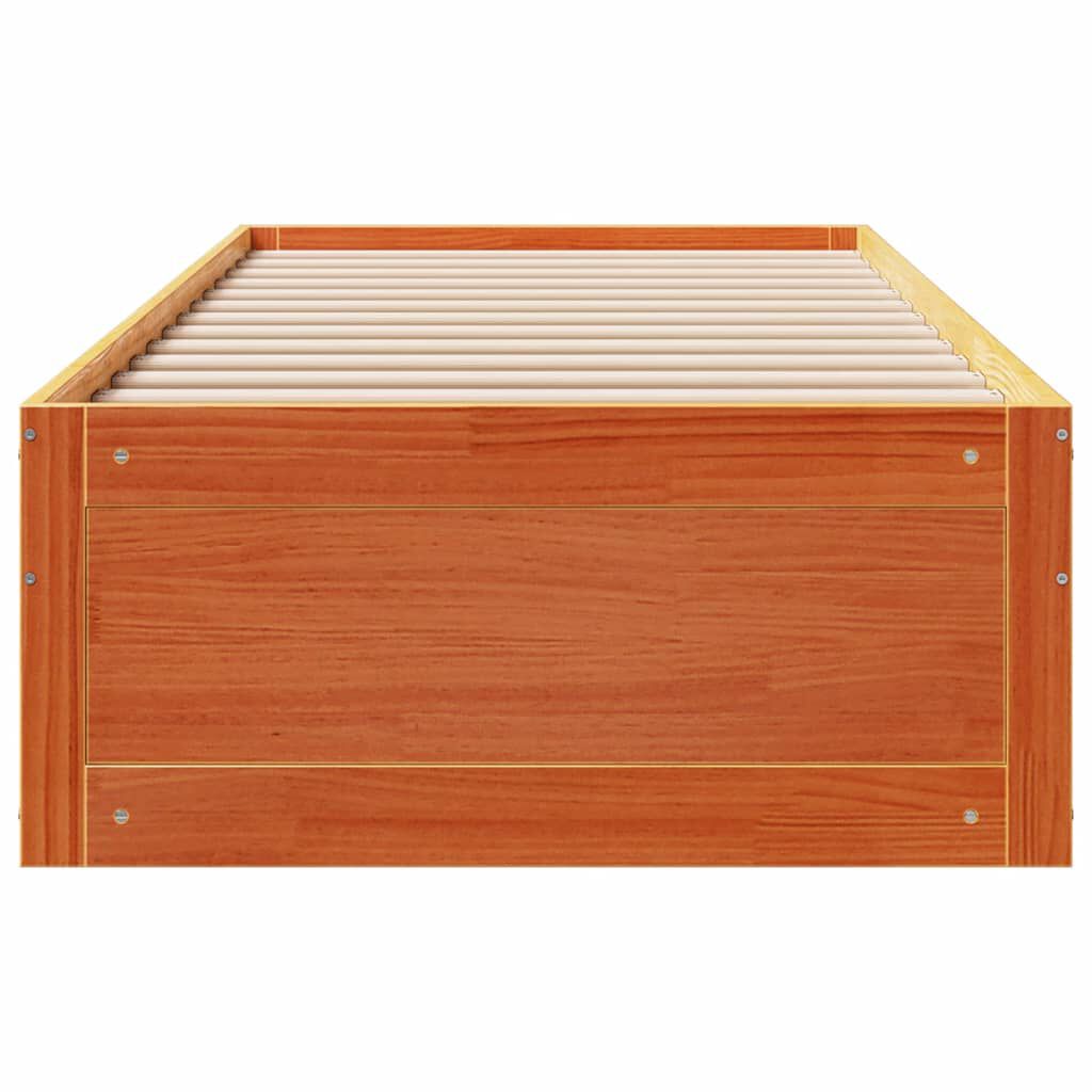 vidaXL Σκελετός Κρεβατιού Χωρίς Στρώμα 100x200 εκ. Μασίφ Ξύλο Πεύκου