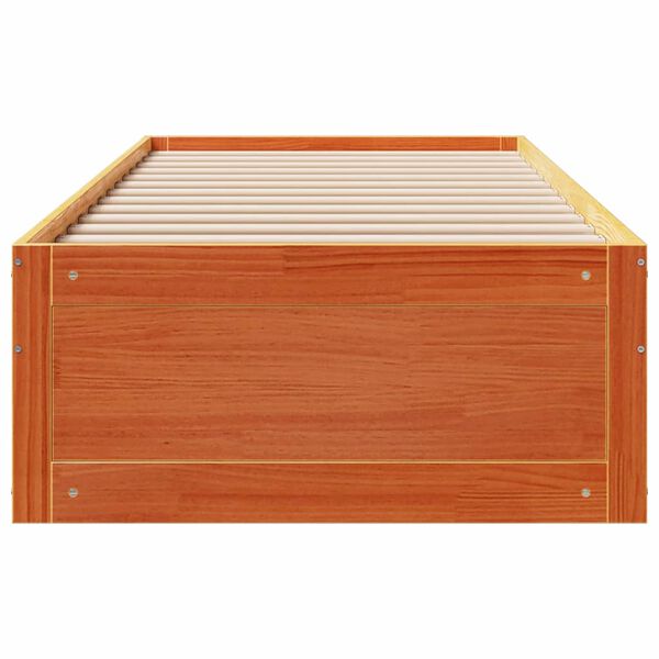 vidaXL Σκελετός Κρεβατιού Χωρίς Στρώμα 100x200 εκ. Μασίφ Ξύλο Πεύκου