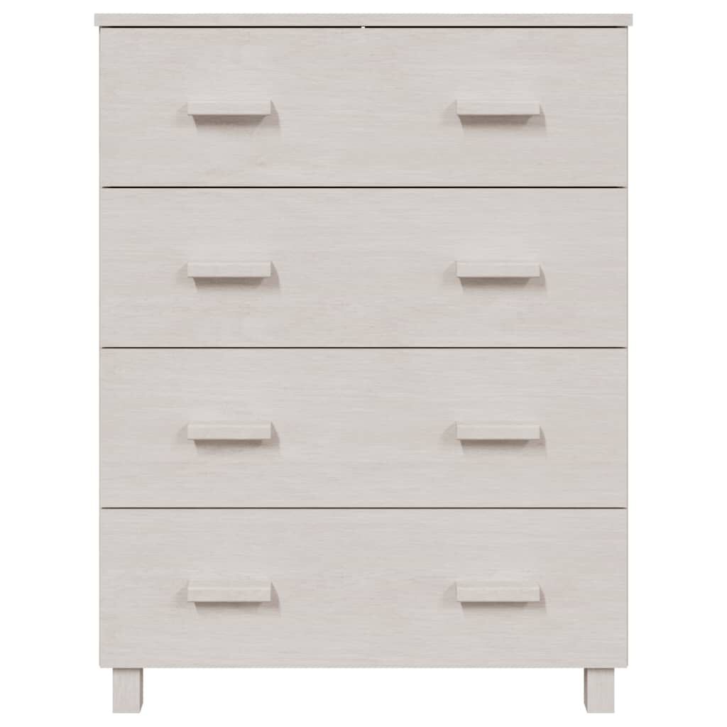 vidaXL Συρταριέρα HAMAR Λευκή 79 x 40 x 103,5εκ. από Μασίφ Ξύλο Πεύκου