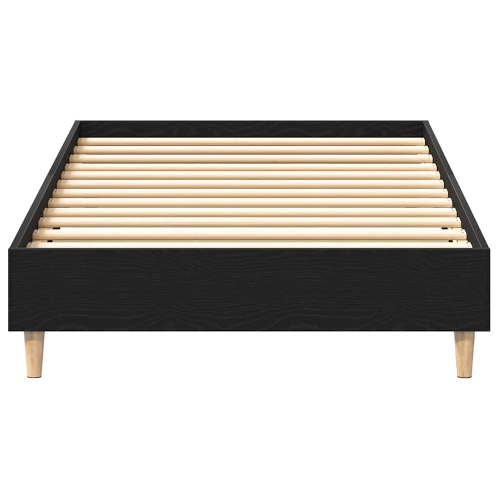 vidaXL Σκελετός Κρεβατιού Μαύρη δρυς 75 x 190 cm Επεξεργασμένο ξύλο