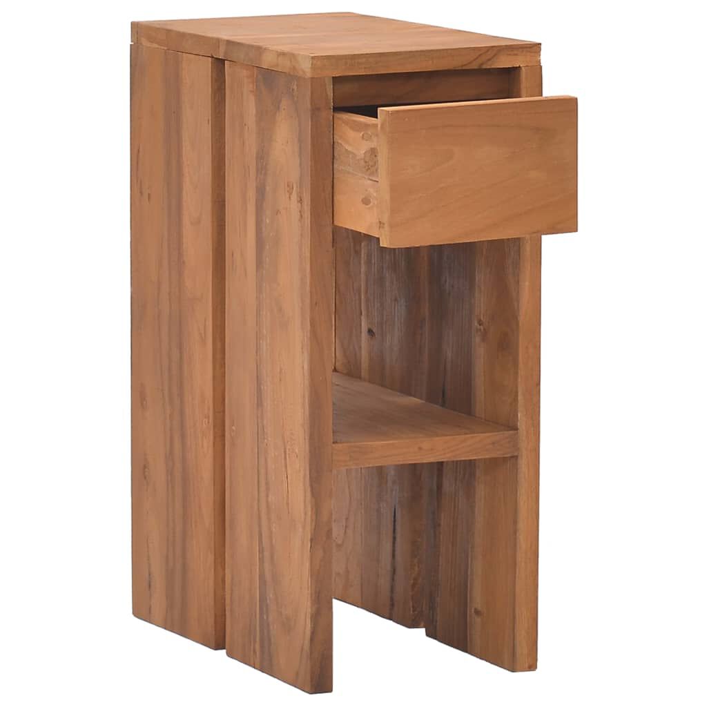 vidaXL Κομοδίνο 20 x 35 x 50 εκ. από Μασίφ Ξύλο Teak
