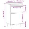 vidaXL Συρταριέρα Γκρι Σκυροδ. 40 x 35 x 70 εκ. από Επεξεργασμένο Ξύλο