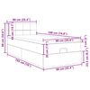 vidaXL Οθωμανικό κρεβάτι με στρώμα & LEDs Μαύρο 90x190cm Velvet