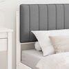 vidaXL Σκελετός Κρεβατιού με Επενδεδυμένο Κεφαλάρι Ανοιχτό γκρι