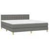 vidaXL &Kappa;&rho;&epsilon;&beta;ά&tau;&iota; Boxspring &mu;&epsilon; &Sigma;&tau;&rho;ώ&mu;&alpha; & LED &Sigma;&kappa;.&Gamma;&kappa;&rho;&iota; 160x200 &epsilon;&kappa; &Upsilon;&phi;&alpha;&sigma;&mu;ά&tau;&iota;&nu;&omicron;