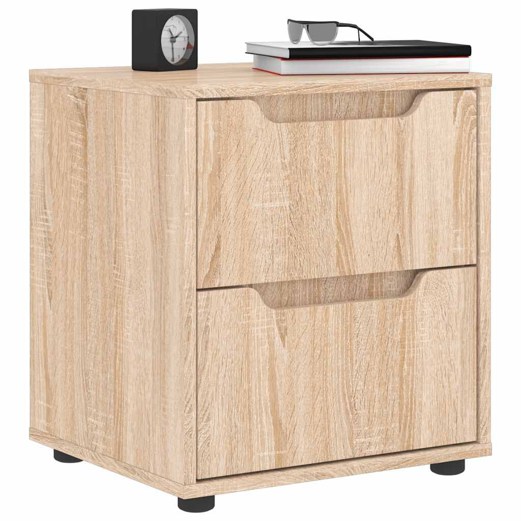 vidaXL κομοδίνο VISNES Sonoma Δρυς 45x40x50 cm Επεξεργασμένο ξύλο