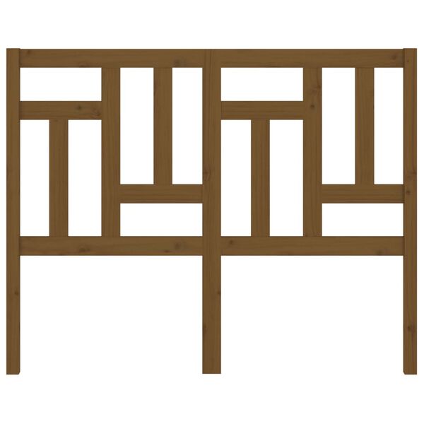 vidaXL Κεφαλάρι Κρεβατιού Μελί 125,5 x 4 x 100 εκ. Μασίφ Ξύλο Πεύκου