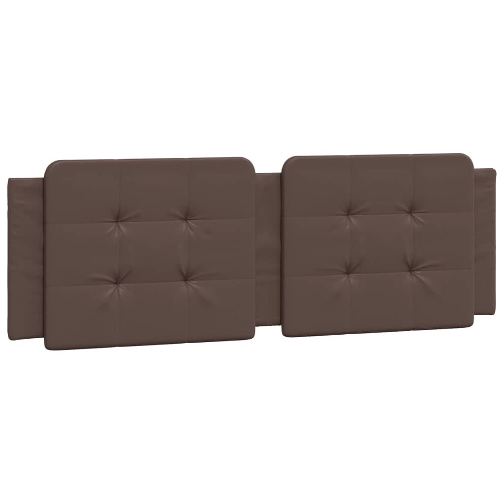 vidaXL Κρεβάτι με Στρώμα Καφέ 160x200εκ. από Συνθετικό Δέρμα