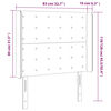 vidaXL Κεφαλάρι με Πτερύγια Γκρι 83x16x118/128 εκ. Συνθετικό Δέρμα