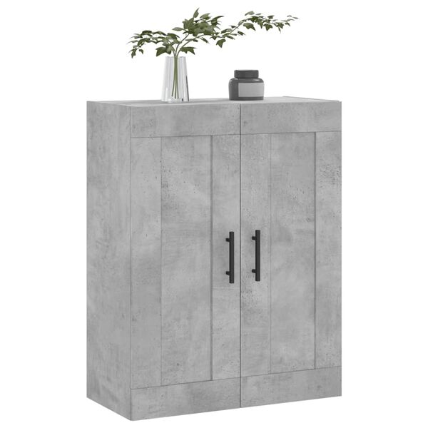vidaXL Ντουλάπι Επιτοίχιο Γκρι Σκυροδεμ. 69,5x34x90 εκ. Επεξεργ. Ξύλο