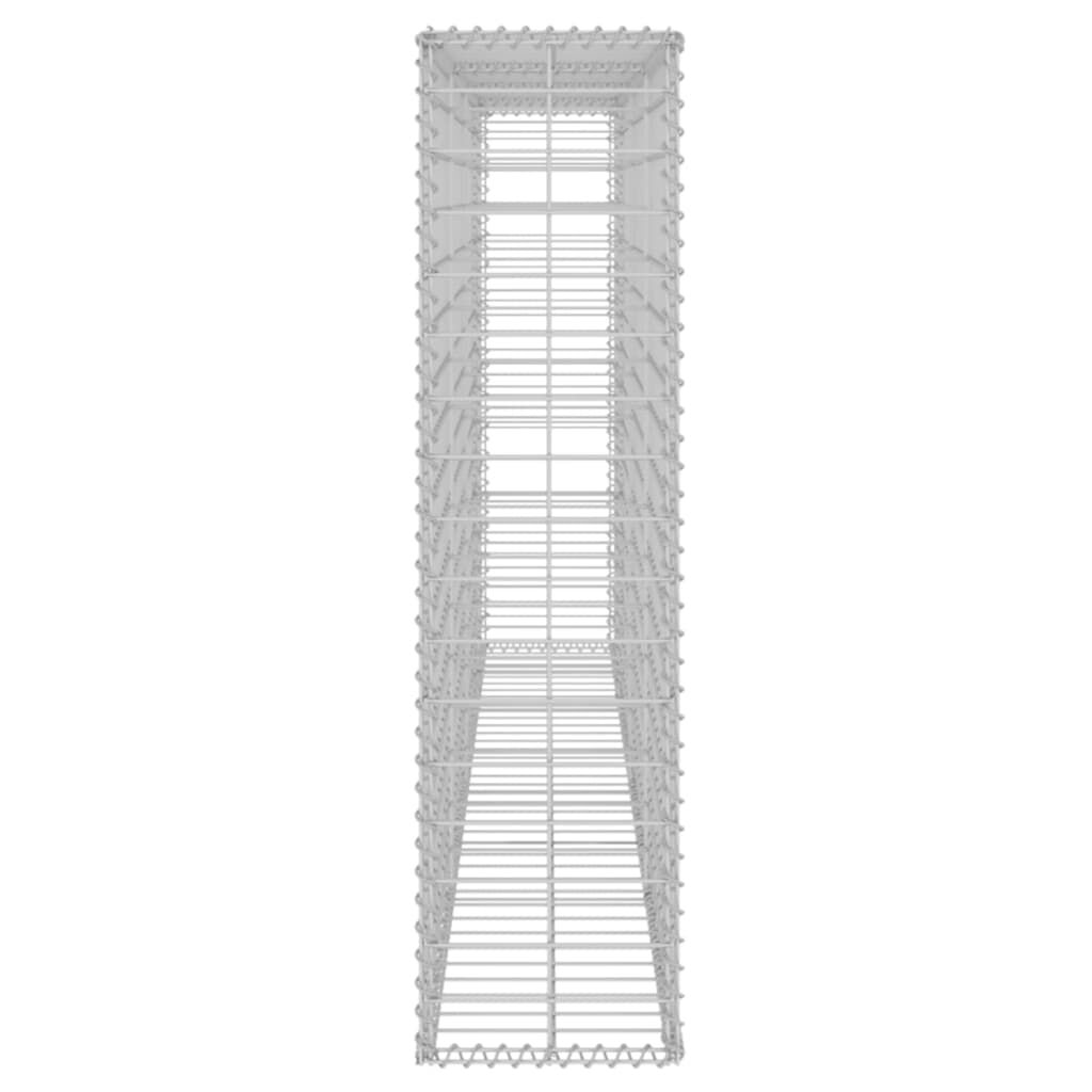 vidaXL Συρματοκιβώτιο Τοίχος 200x20x85 εκ. Γαλβαν. Ατσάλι + Καλύμματα