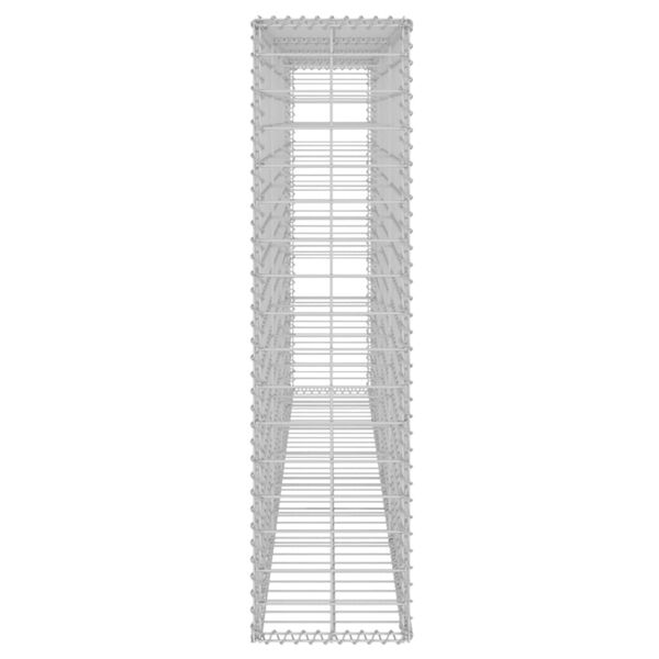 vidaXL Συρματοκιβώτιο Τοίχος 200x20x85 εκ. Γαλβαν. Ατσάλι + Καλύμματα