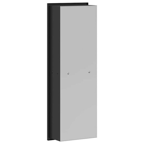 vidaXL Νίτσα Μπάνιου Μαύρο 60 x 20 x 9.5 εκ Ανοξείδωτο ατσάλι