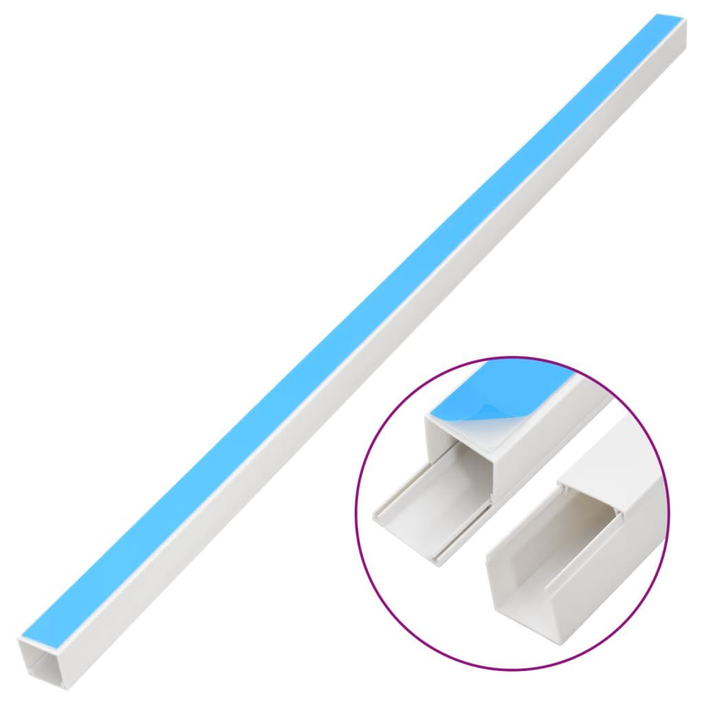vidaXL Κανάλι Καλωδίων Αυτοκόλλητο 40 x 25 χιλ. 10 μ. από PVC