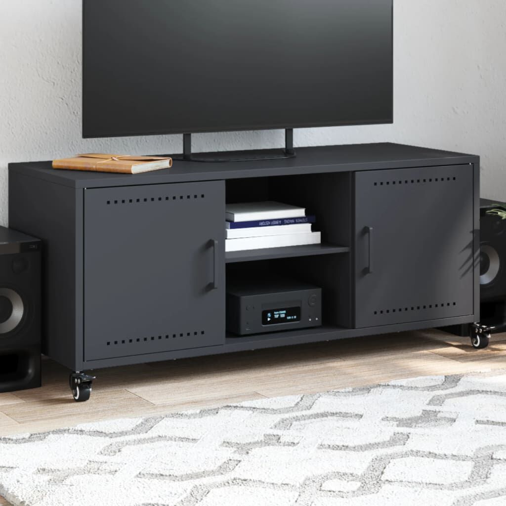vidaXL Έπιπλο Τηλεόρασης Ανθρακί 100,5x39x43,5εκ. Ατσάλι