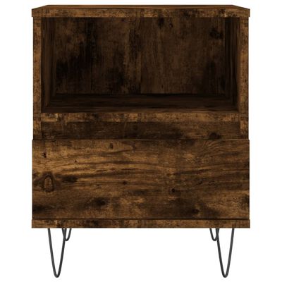 vidaXL Κομοδίνο Καπνιστή Δρυς 40 x 35 x 50 εκ. από Επεξεργ. Ξύλο