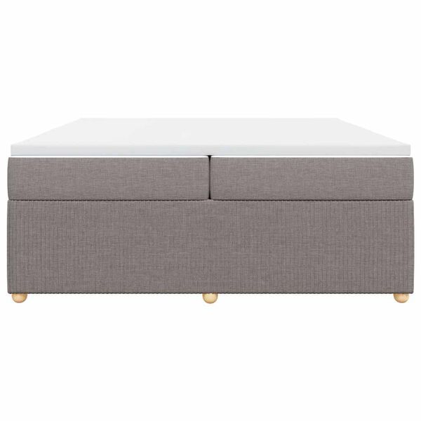 vidaXL &Kappa;&rho;&epsilon;&beta;ά&tau;&iota; Boxspring &mu;&epsilon; &Sigma;&tau;&rho;ώ&mu;&alpha; Taupe 200x200 &epsilon;&kappa;. &Upsilon;&phi;&alpha;&sigma;&mu;ά&tau;&iota;&nu;&omicron;