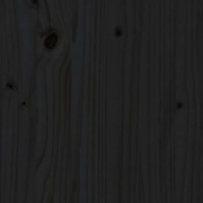 vidaXL Κεφαλάρι κρεβατιού Μαύρο 156x4x100 εκ. από Μασίφ Ξύλο Πεύκου