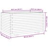 vidaXL Ζαρντινιέρα Κήπου Λευκή 90x60x49,5 εκ. από Μασίφ Ξύλο Πεύκου