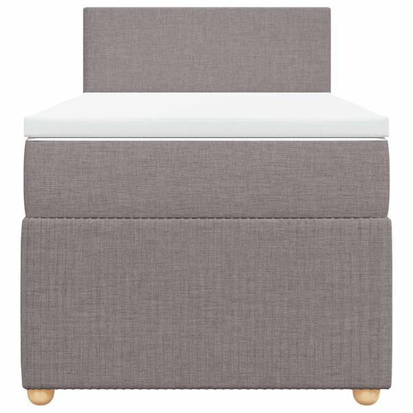vidaXL &Kappa;&rho;&epsilon;&beta;ά&tau;&iota; Boxspring &mu;&epsilon; &Sigma;&tau;&rho;ώ&mu;&alpha; Taupe 100 x 200 &epsilon;&kappa;. &Upsilon;&phi;&alpha;&sigma;&mu;ά&tau;&iota;&nu;&omicron;