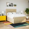 vidaXL &Kappa;&rho;&epsilon;&beta;ά&tau;&iota; Boxspring &mu;&epsilon; &Sigma;&tau;&rho;ώ&mu;&alpha; &Kappa;&rho;&epsilon;&mu; 140x190 &epsilon;&kappa;. &Upsilon;&phi;&alpha;&sigma;&mu;ά&tau;&iota;&nu;&omicron;