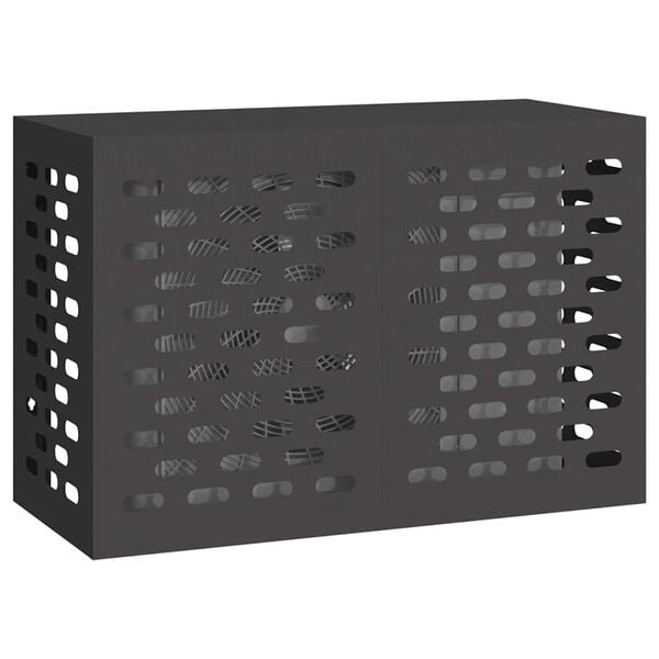 vidaXL Κάλυμμα κλιματιστικού Μαύρο 90 x 40 x 60 εκ Ατσάλι