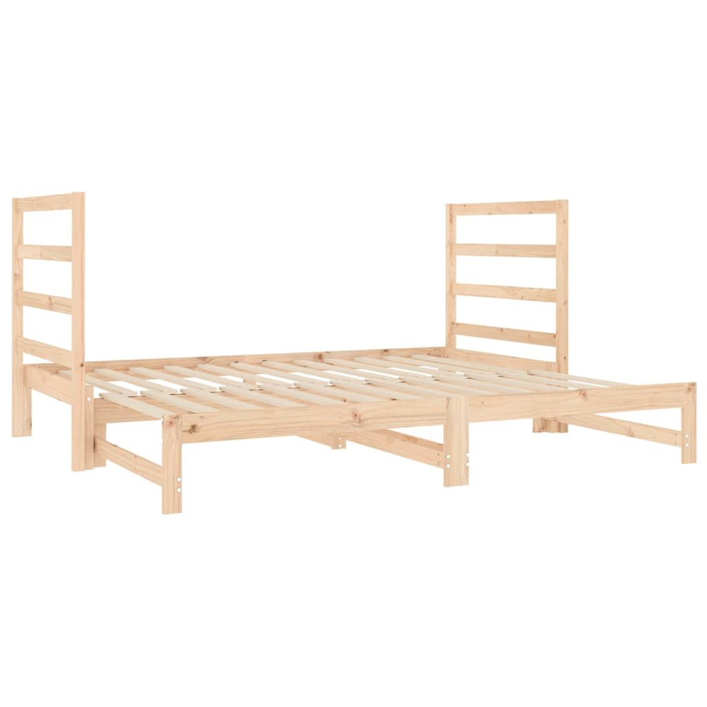 vidaXL Καναπές Κρεβάτι Συρόμενος 2x(90x190) εκ. Μασίφ Ξύλο Πεύκου