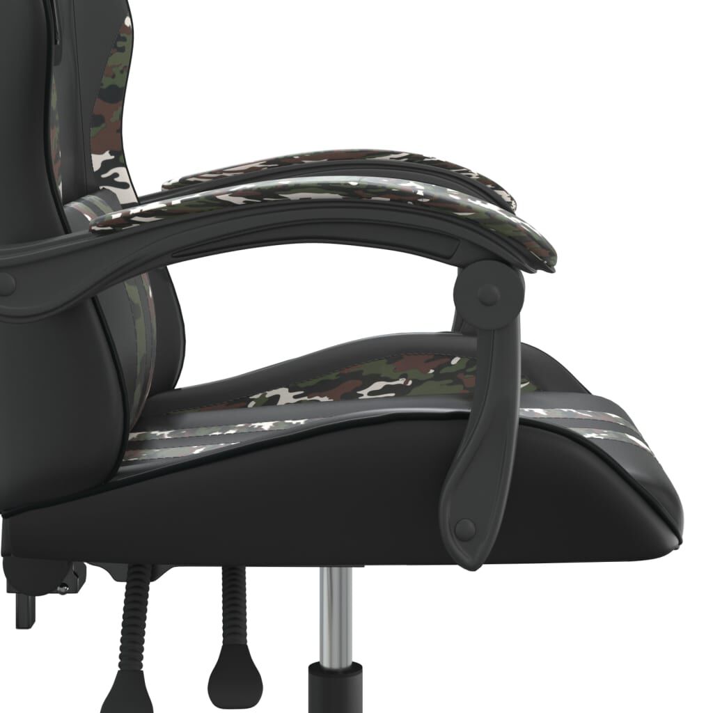 vidaXL Καρέκλα Gaming Περιστρεφόμενη Μαύρη/Παραλλαγή Συνθετικό Δέρμα
