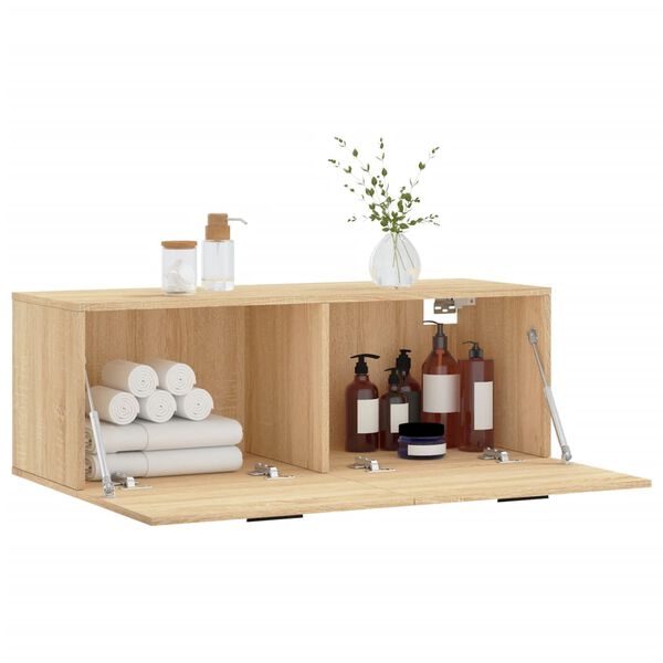 vidaXL Ντουλάπι Τοίχου Sonoma Δρυς 100 x 36,5 x 35 εκ. Επεξεργ. Ξύλο