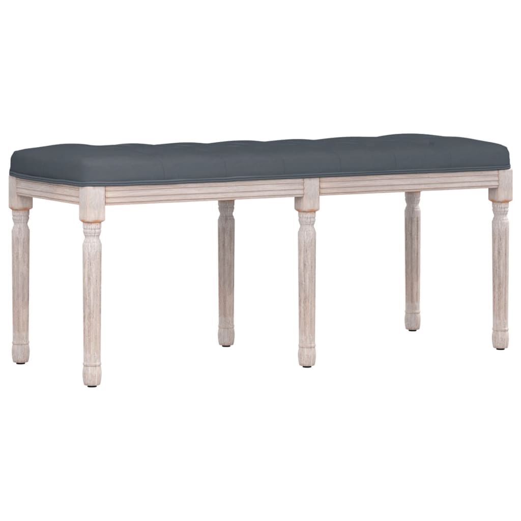vidaXL Πάγκος Σκούρο Γκρι 110x40x49 εκ. Βελούδινος