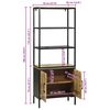 vidaXL Highboard Καφέ 70 x 35 x 180 εκ. Μασίφ ξύλο μάνγκο