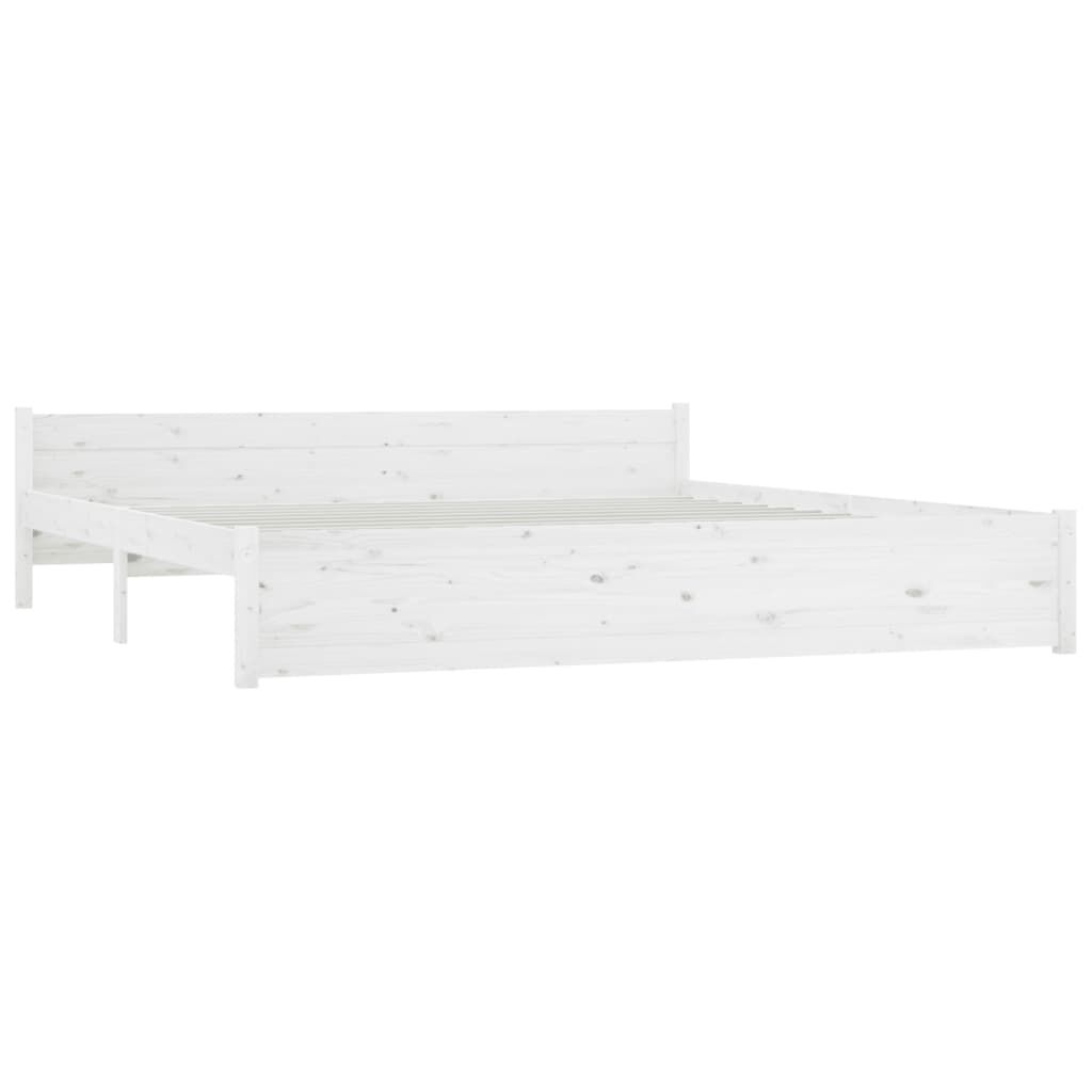 vidaXL Πλαίσιο Κρεβατιού Συρτάρια Λευκό 180 x 200 εκ Super King Size