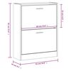 vidaXL Παπουτσοθήκη Γκρι Σκυροδέματος 63x24x81 εκ. Επεξεργασμένο Ξύλο