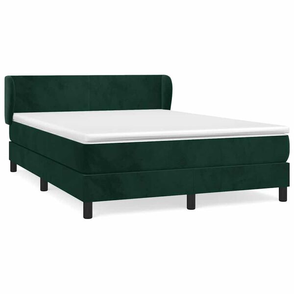 vidaXL &Kappa;&rho;&epsilon;&beta;ά&tau;&iota; Boxspring &mu;&epsilon; &Sigma;&tau;&rho;ώ&mu;&alpha; &Sigma;&kappa;&omicron;ύ&rho;&omicron; &Pi;&rho;ά&sigma;&iota;&nu;&omicron; 140x200&epsilon;&kappa;. &Beta;&epsilon;&lambda;&omicron;ύ&delta;&iota;&nu;&omicron;