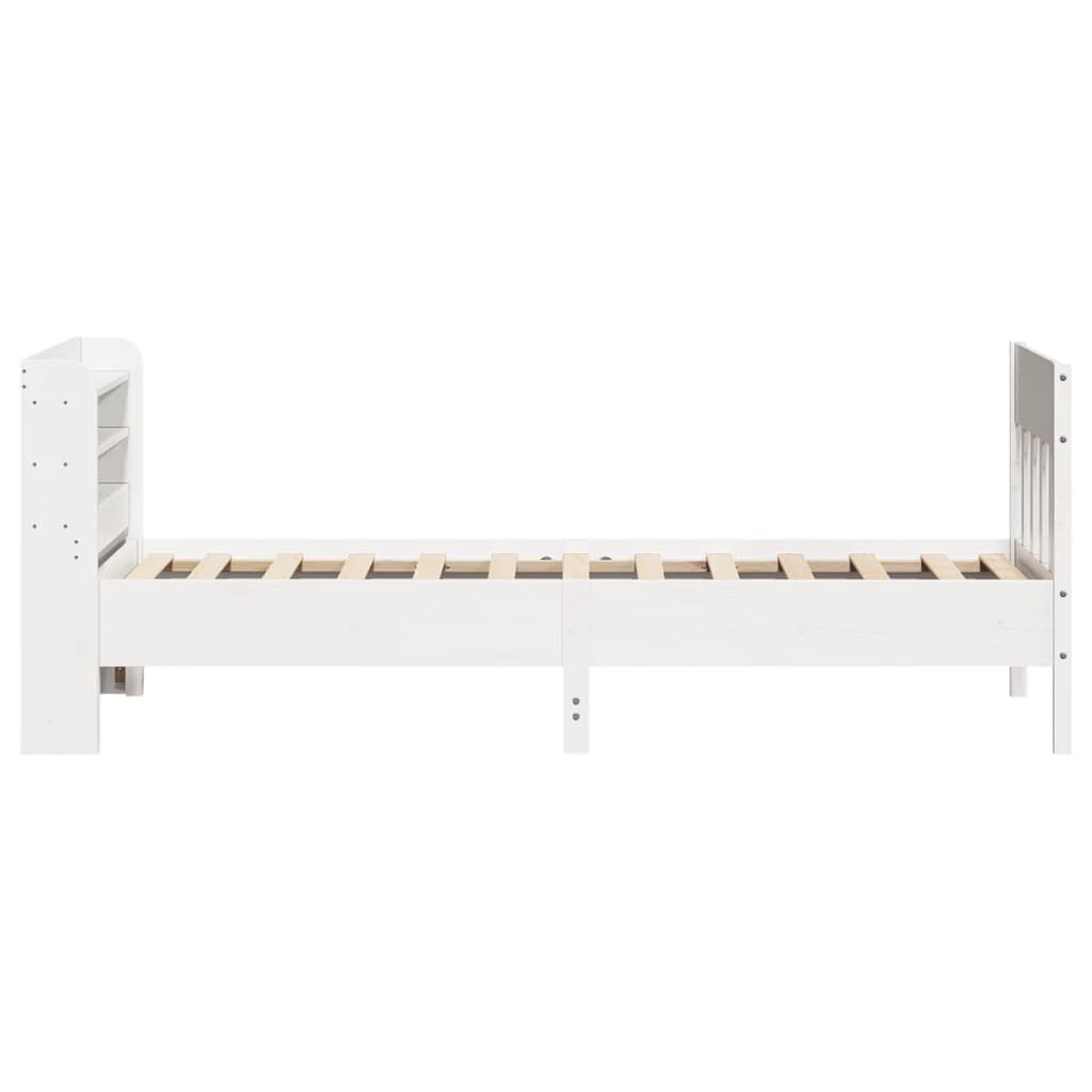 vidaXL Σκελετός Κρεβ. Χωρίς Στρώμα Λευκό 90x190 εκ Μασίφ Πεύκο