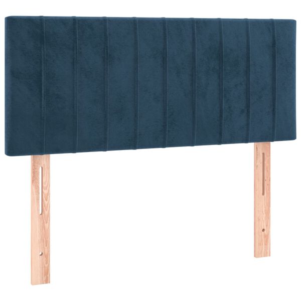 vidaXL Κεφαλάρι Κρεβατιού Σκούρο Μπλε 100x5x78/88 εκ. Βελούδινο