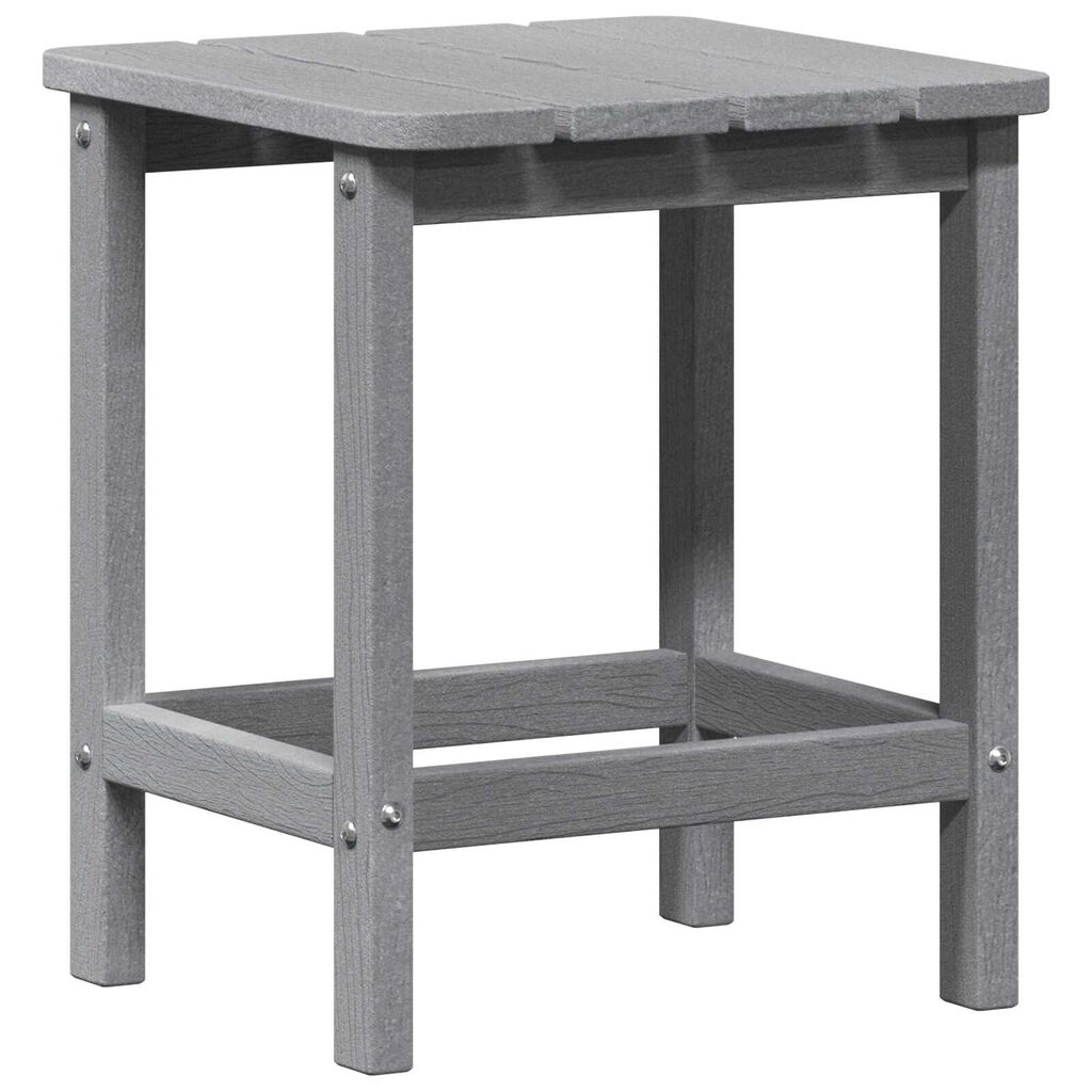 vidaXL Τραπέζι Παγκάκι Adirondack Ανοιχτό Γκρι 38x38x45 εκ HDPE