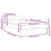 vidaXL Οθωμανικό κρεβάτι με στρώμα & LEDs Ροζ 140x190cm Velvet