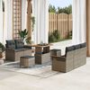 vidaXL Σετ Καναπέ Κήπου 8 pcs Γκρι συνθετικό ρατάν