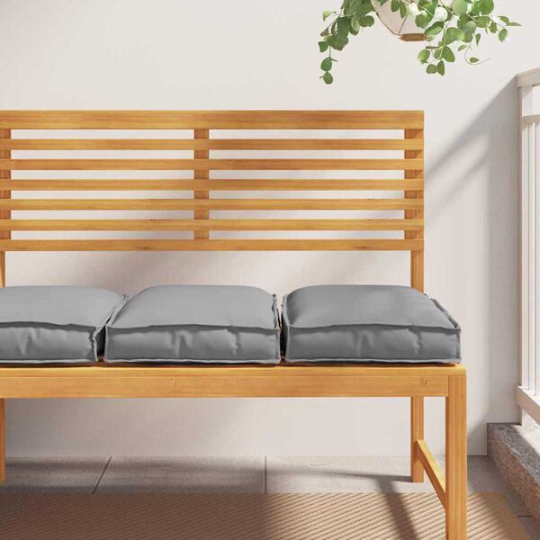 vidaXL Μαξιλάρι παλέτας για κάθισμα 2 pcs Γκρι 40 x 40 x 8 εκ.