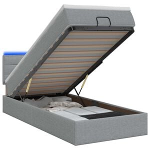 vidaXL &Kappa;&rho;&epsilon;&beta;ά&tau;&iota; Ottoman &mu;&epsilon; &Sigma;&tau;&rho;ώ&mu;&alpha; &kappa;&alpha;&iota; LED &Alpha;&nu;&omicron;&iota;&chi;&tau;ό &gamma;&kappa;&rho;&iota; 80 x 200 cm