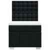 vidaXL Κρεβάτι Boxspring με Στρώμα Μαύρο 100 x 200 εκ. Υφασμάτινο