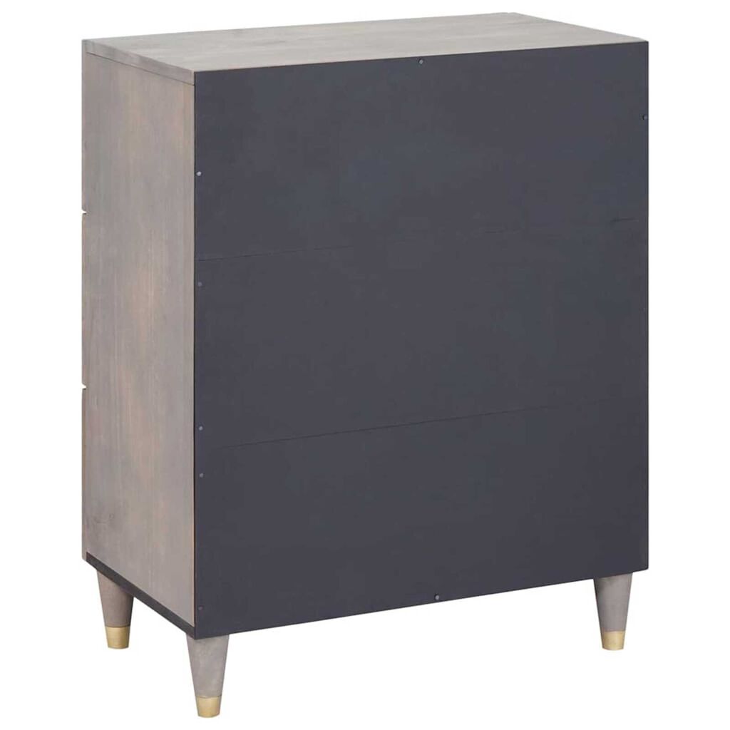 vidaXL Πλαϊνό γραφείο Γκρι και Χρυσό 60 x 33.5 x 75 εκ.