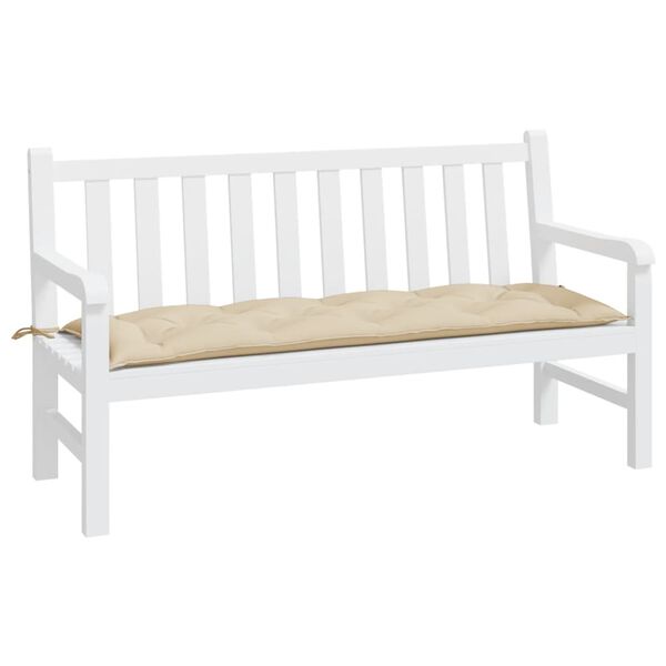 vidaXL Μαξιλάρι Πάγκου Κήπου Μπεζ 150x50x7 εκ. Ύφασμα Oxford