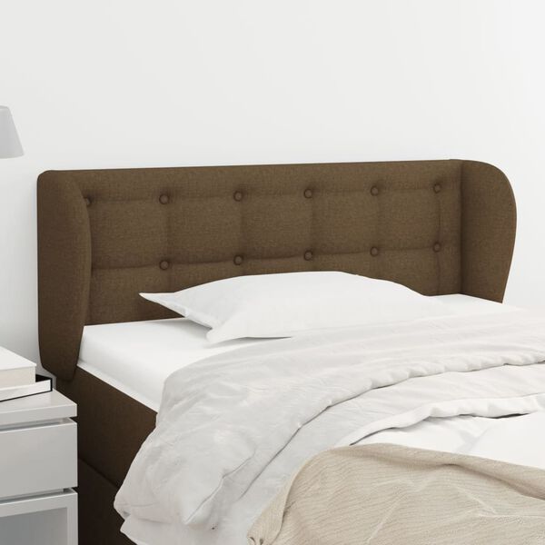 vidaXL Κεφαλάρι με Πτερύγια Σκούρο Καφέ 103x23x78/88 εκ. Υφασμάτινο