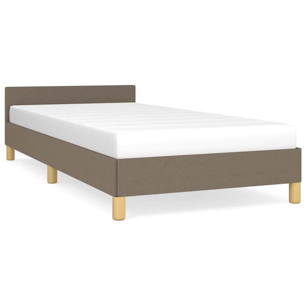 vidaXL Σκελετός Κρεβατιού Χωρίς Στρώμα Taupe 100 x 200 εκ. Υφασμάτινο