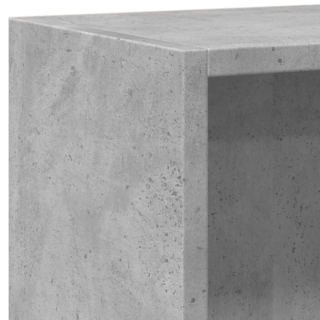 vidaXL Βιβλιοθήκη Γκρι Σκυροδέματος 60x24x76 εκ. Επεξεργασμένο Ξύλο